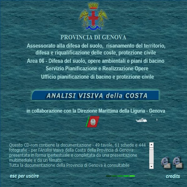 CD ANALISI VISIVA DELLA COSTA PER LA PROVINCIA DI GENOVA DESIGN E PRODUZIONE di ENRICO PELOS